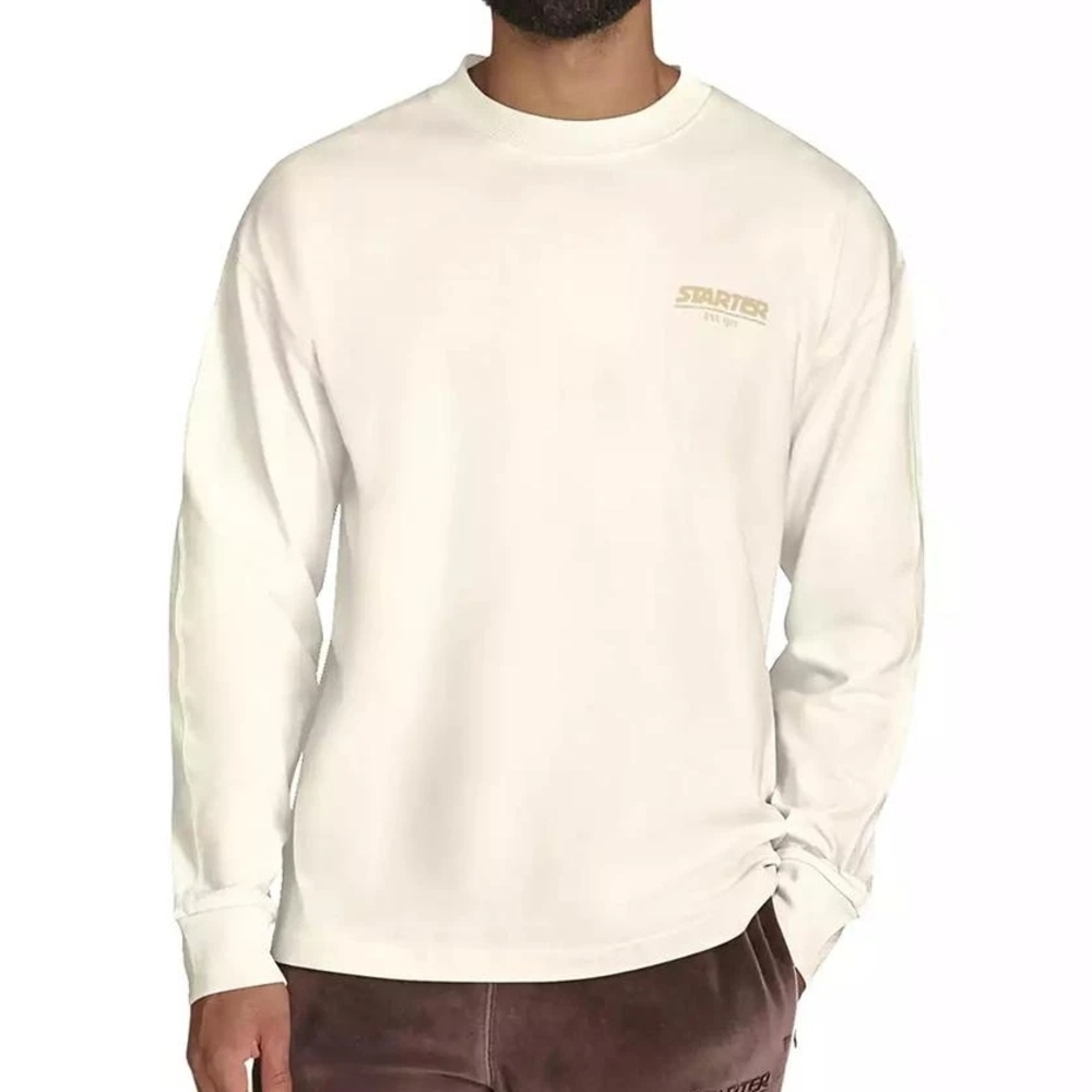 STARTER Men’s Oversized Long Sleeve Sueded Soft Touch Branded Shirt Size XXL